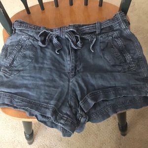 American Eagle faded black shorts